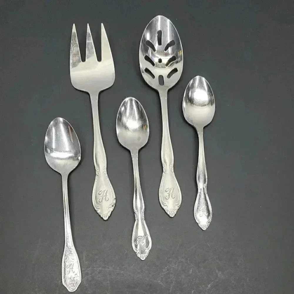 Flatware Stainless Steel Korea Letter "H" Engraved On Handle